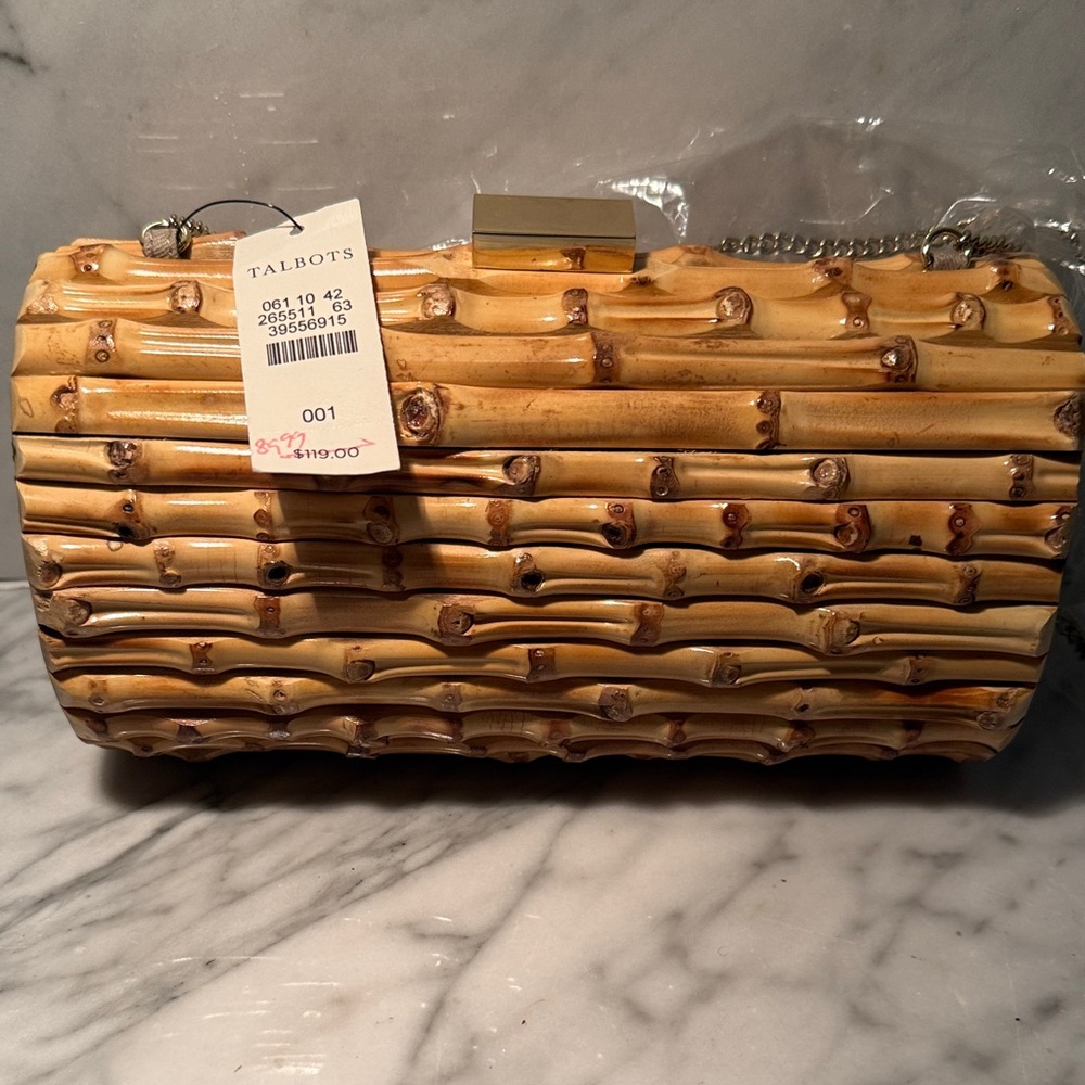 Talbots Bamboo-Style Chain Shoulder Clutch